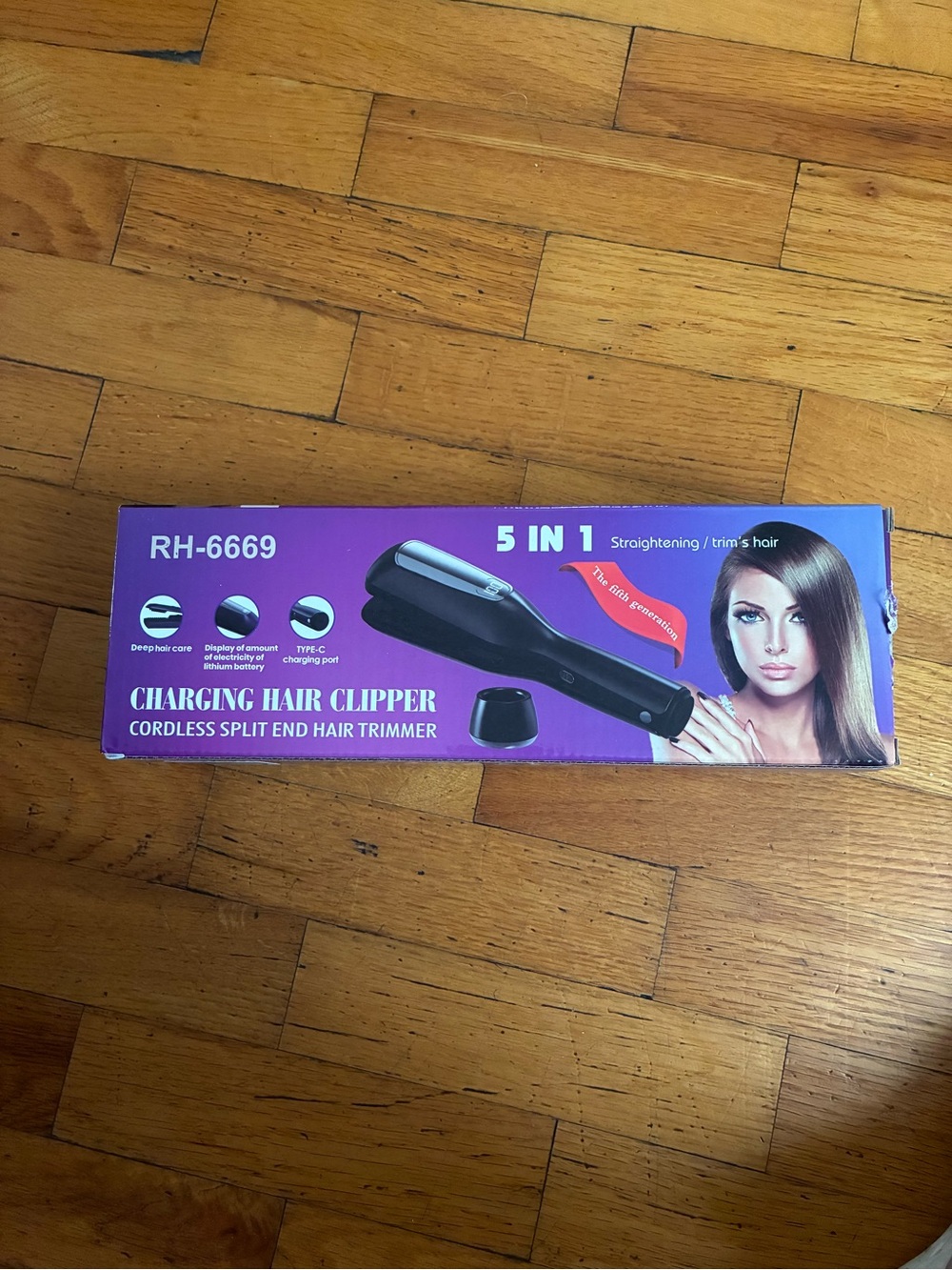 5-in-1 Cordless Charging Hair Clipper & Split End Trimmer - Pink